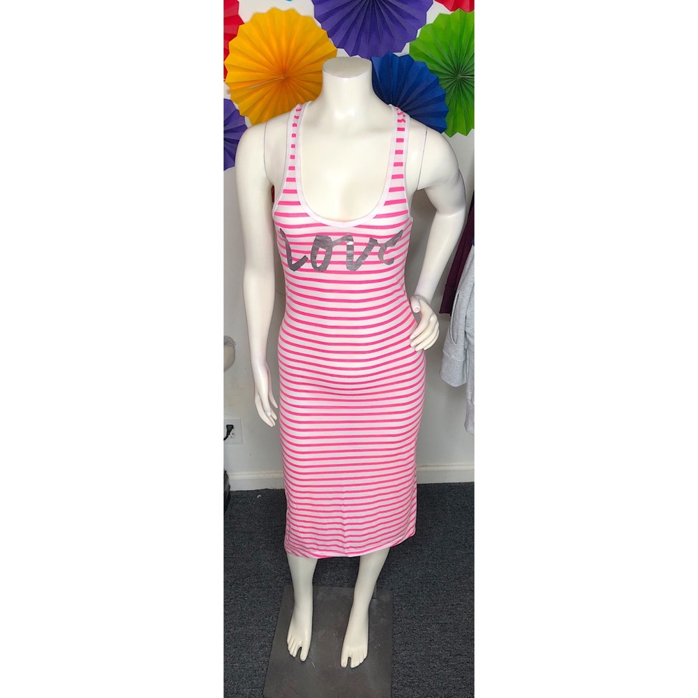 Pink & White Striped Dress 🌶